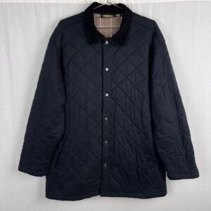 Vintage Greg Norman Barn Jacket Mens Black Quilted Chore Coat Grandpa Heritage